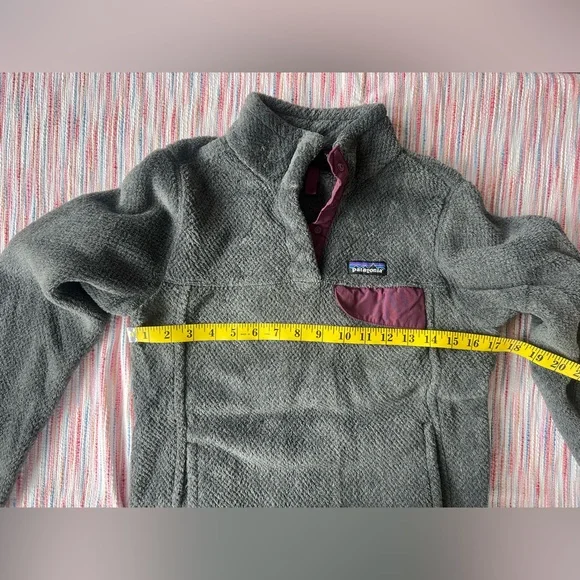 Patagonia Re-Tool Snap T Gray Fleece Pullover Small - Picture 3 of 7